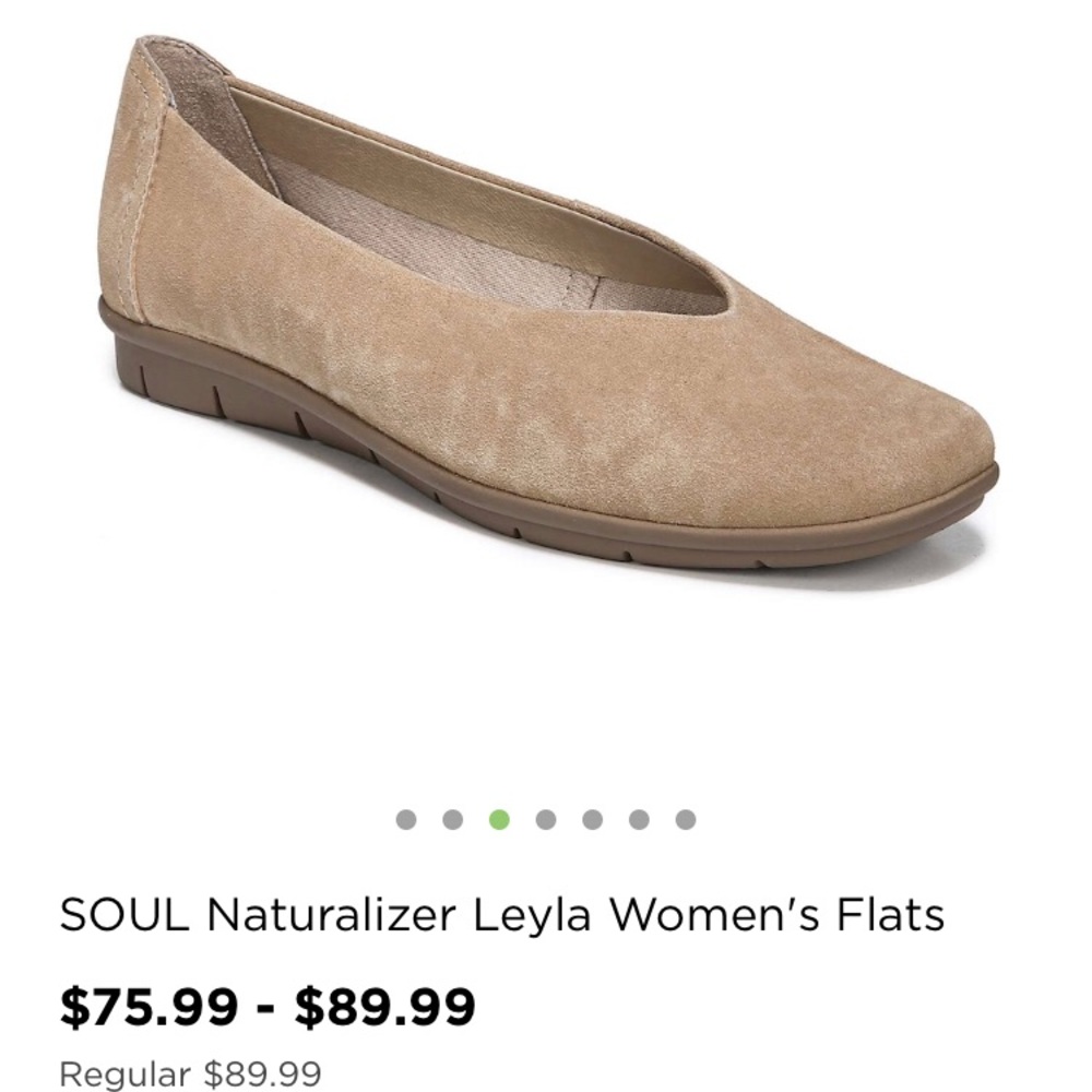 New SOUL by Naturalizer Leyla, Oat Suede. 8.5 Wide